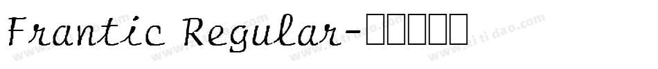 Frantic Regular字体转换